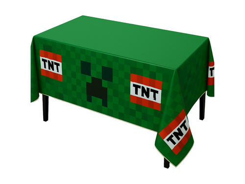 Obrus urodzinowy Piksele - 108 x 180 m - 1 szt.