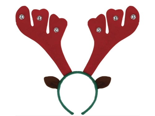 Opaska Rogi renifera z dzwoneczkami - 1 szt.