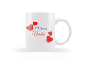 Kubek personalizowany na dzień matki z serduszkami - 330ml