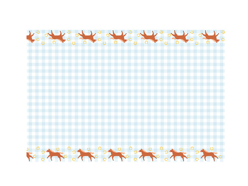 Zestaw obrus + kubeczki + talerzyki + serwetki papierowe Konie - 37 szt.