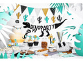 Baner urodzinowy Dino Party - 20 x 90 cm - 1 szt.