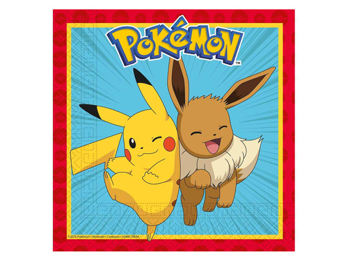 Serwetki urodzinowe Pokemon - 33 cm - 20 szt.