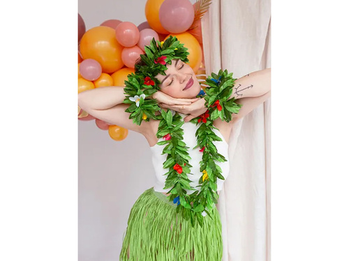 Zestaw - komplet hawajski zielony - 4 częściowy