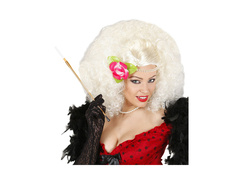 Peruka Belle Époque z kwiatem i perłami