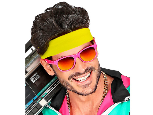 Opaska na głowę neonowa żółta - 1 szt.