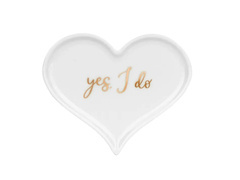 Talerzyk porcelanowy na obrączki Serce - 1 szt.