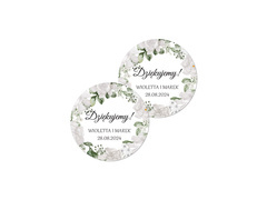 Naklejki personalizowane dla gości weselnych - 50 szt.