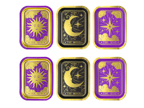 Talerzyki papierowe Karty - 20 x 15 cm - 6 szt.