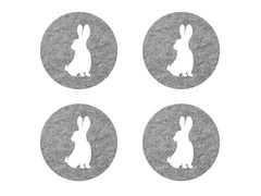 Podstawka pod kubek - Zajączek - 10 cm - 4 szt.