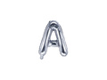 Balon foliowy litera "A" srebrna - 35 cm