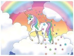 Dekoracyjny opłatek tortowy Jednorożec - A4