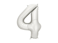 Balon foliowy srebrna cyfra 4 - 86 cm - 1 szt.