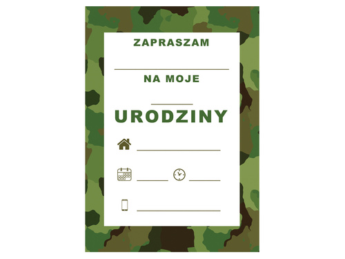 Zaproszenia urodzinowe Moro - 6 szt.