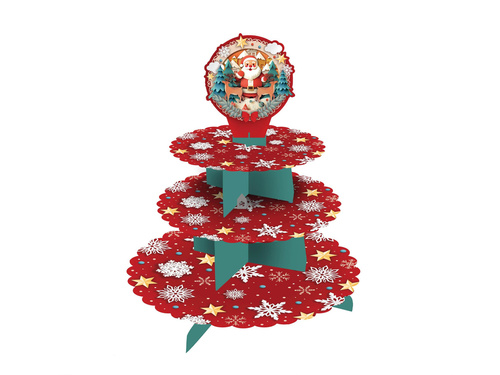 Stojak patera na słodycze Święty Mikołaj - 1 szt.