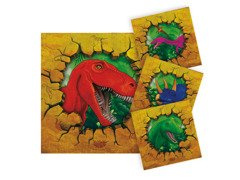Serwetki urodzinowe dinozaury - 25 cm - 16 szt.