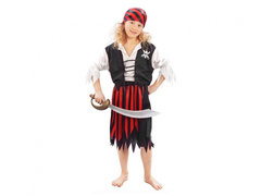 Kostium Pasiasta Piratka - 1 szt.