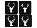 Podstawka kwadratowa pod kubek - Renifer - 10 cm - 4 szt.