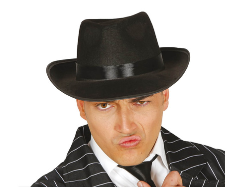 Zestaw gangstera czarny - 1 komplet.