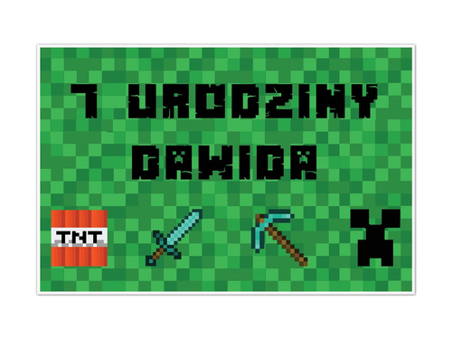 Plakat personalizowany Piksele - 90x60 cm