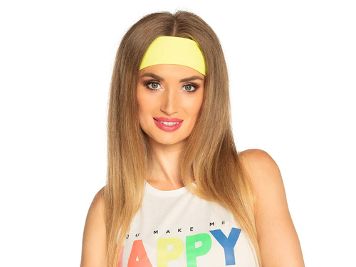 Opaska na głowę neonowa żółta - 1 szt.