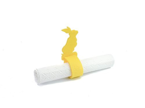 Serwetniki ze wzorem świątecznym - Zajączek Wielkanocny - 21 cm - 4 szt.