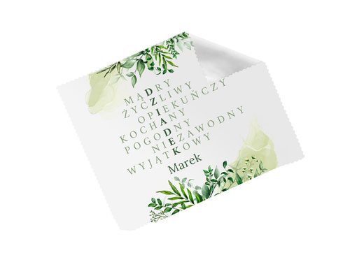 Ściereczka do okularów z imieniem na dzień dziadka Krzyżówka - 1 szt.