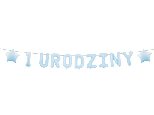 Girlanda papierowa niebieska - 150 cm - 1 szt.