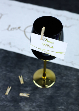 Winietki personalizowane z klamerkami na kieliszki - 30 szt.