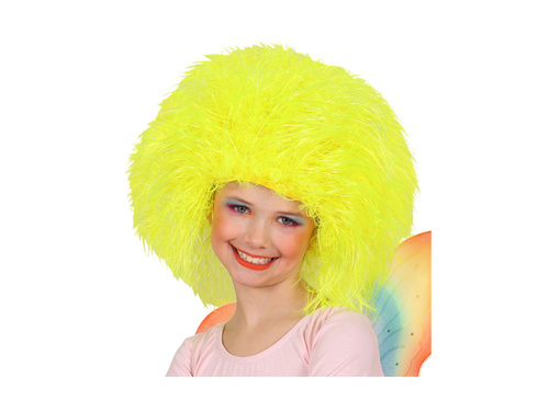 Neonowo żółta peruka