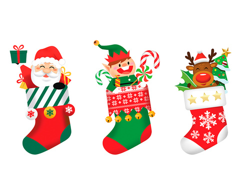 Girlanda świąteczna Skarpty na prezenty - 300 cm - 1 szt.