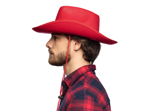 Kapelusz kowbojski czerwony - 1 szt.