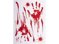 Naklejki na szybę z krwawe ślady