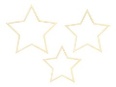 Zawieszki drewniane Gwiazdy - 3 szt.