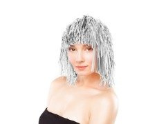 Peruka foliowa - srebrna.
