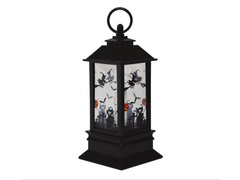 Lampion ze świeczką LED na Halloween - 18 cm - 1 szt.