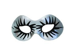 Maska karnawałowa wenecka srebrna - 1 szt.