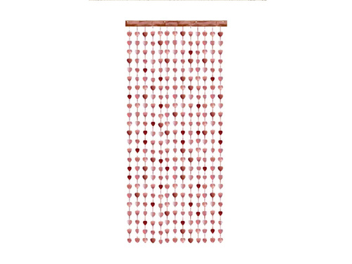 Kurtyna Serca metaliczna różowe złoto - 100 x 245 cm