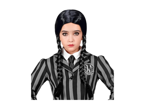 Peruka czarna z warkoczami