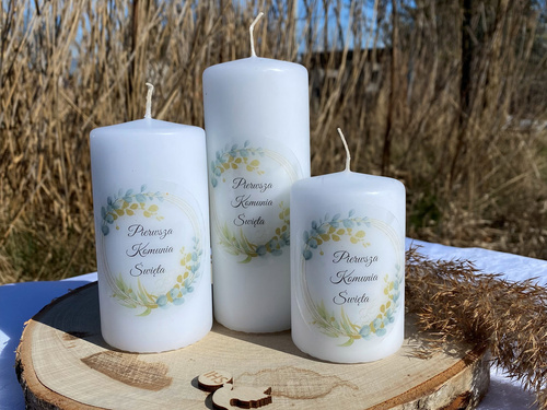 Świeca na Komunię Świętą - 12 cm - 1 szt.