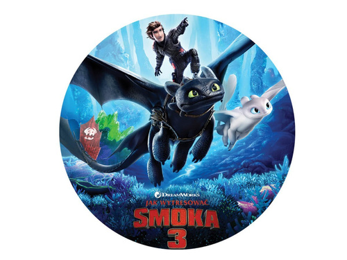 Dekoracyjny opłatek tortowy Jak wytresować smoka 3 - 20 cm