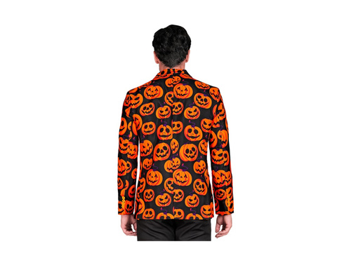 Imprezowa marynarka Pumpkin - pomarańczowa z motywem dyni