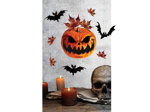Dekoracja na ścianę Dynia na Halloween - 10 szt.