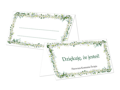 Winietki składane na I Komunię Świętą - 10 szt.