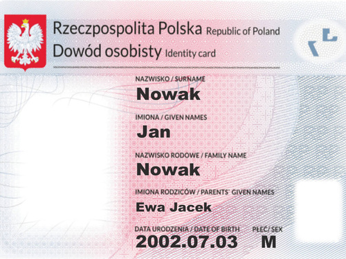 Dekoracyjny opłatek tortowy Dowód Osobisty