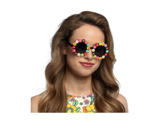 Okulary imprezowe Celeste w kwiatki