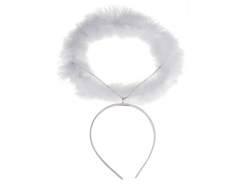 Zestaw skrzydła anioła białe 55 x 38 cm oraz Aureolka