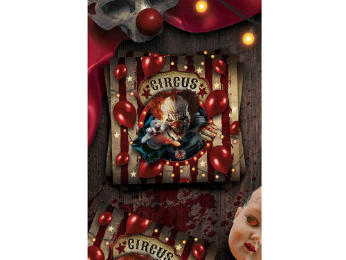 Serwetki Straszny Klaun na Halloween - 33 cm - 12 szt.