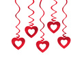Świderki Serca ażurowe na walentynki - 85 cm - 5 szt.