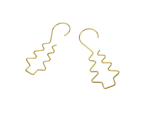 Zawieszki na choinkę Choinki metalowe złote - 5 cm - 12 szt.