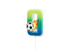 Świeczka cyferka Piłka Nożna - 0 - 1 szt.